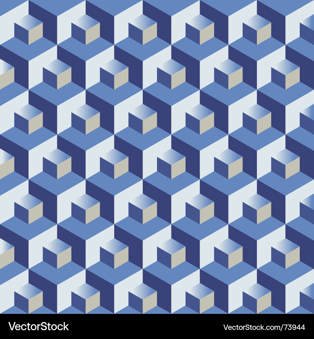 Isometric Cube Grid Vector Image