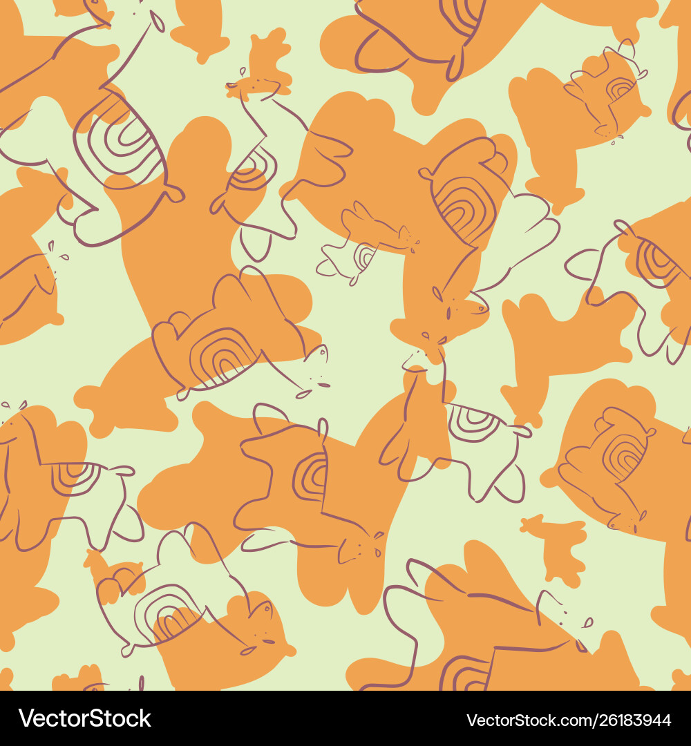 Llama silhouette seamless repeat pattern design Llama silhouette seamless repeat pattern design vector image