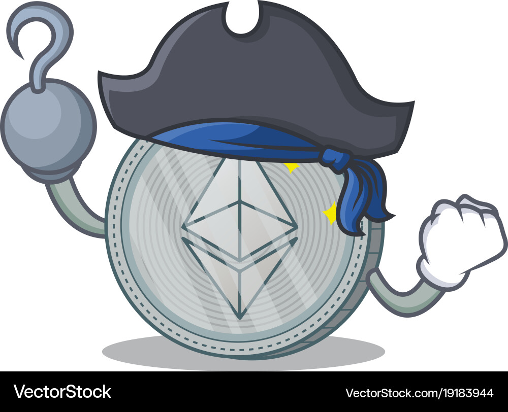 Pirate ethereum coin character cartoon – Royalty-Free Vector | VectorStock