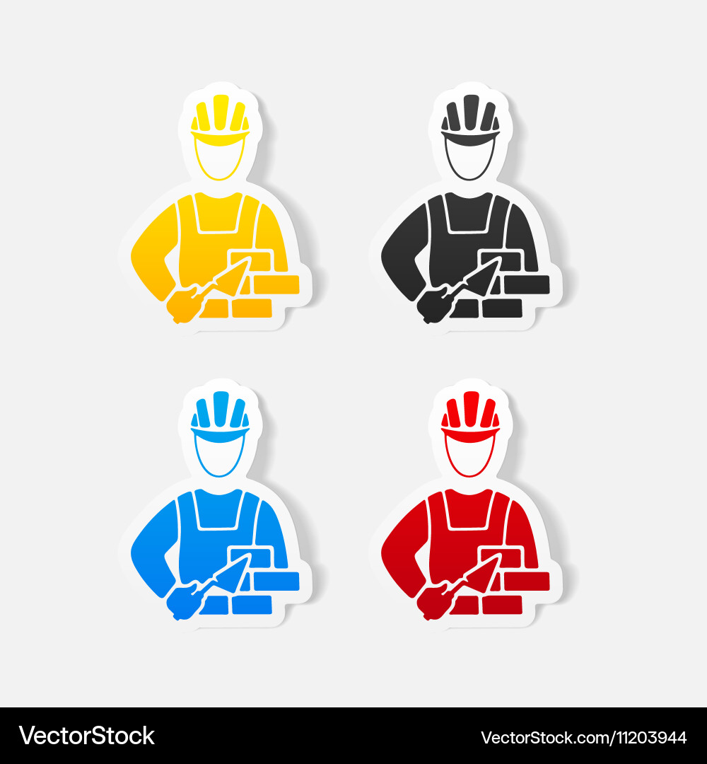 Realistic design element builder vector image