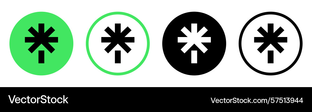 Set of round different linktree mobile app icons Vector Image
