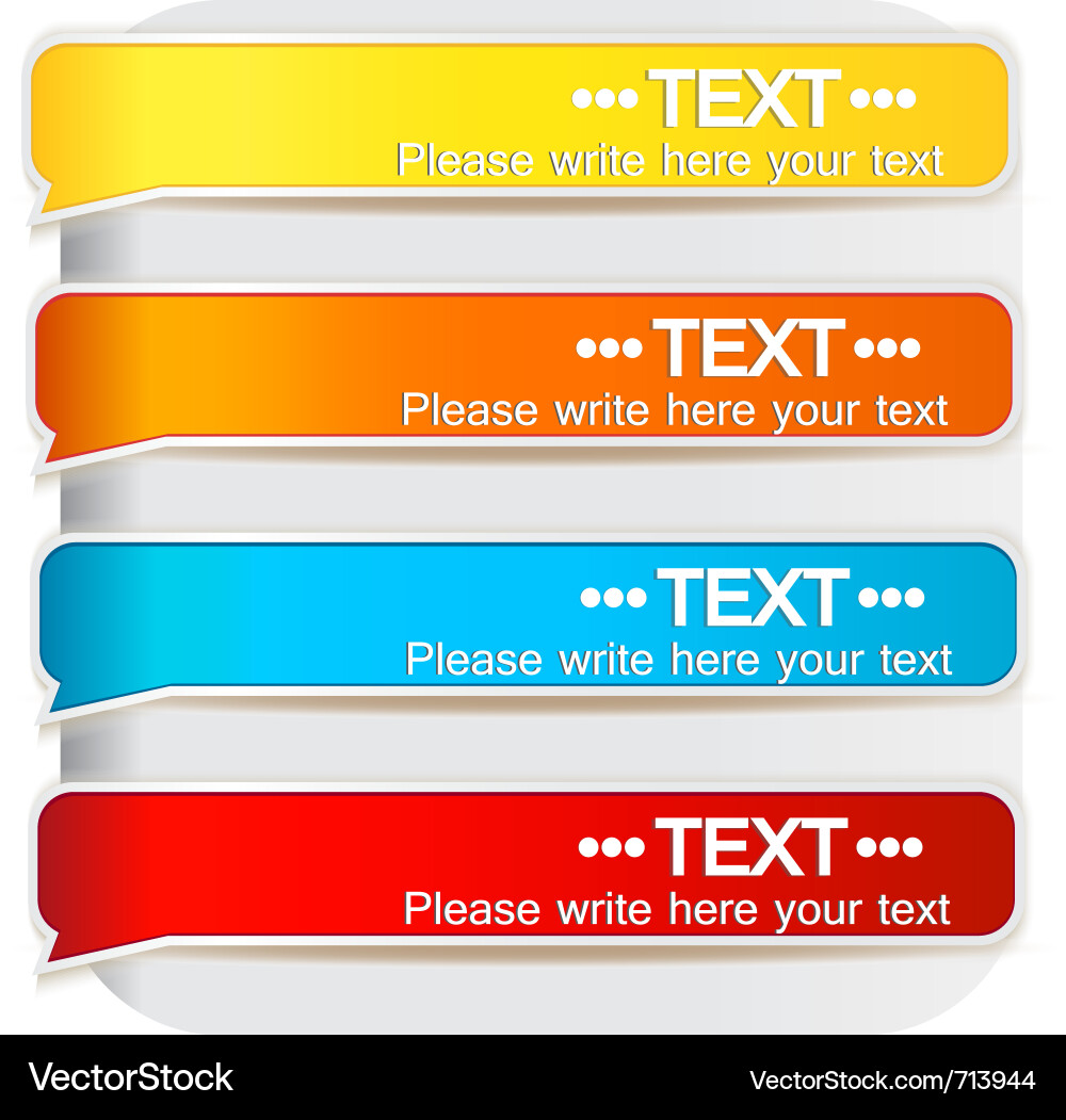 Speech Bubbles - Set of Colorful Shapes Vector Image
