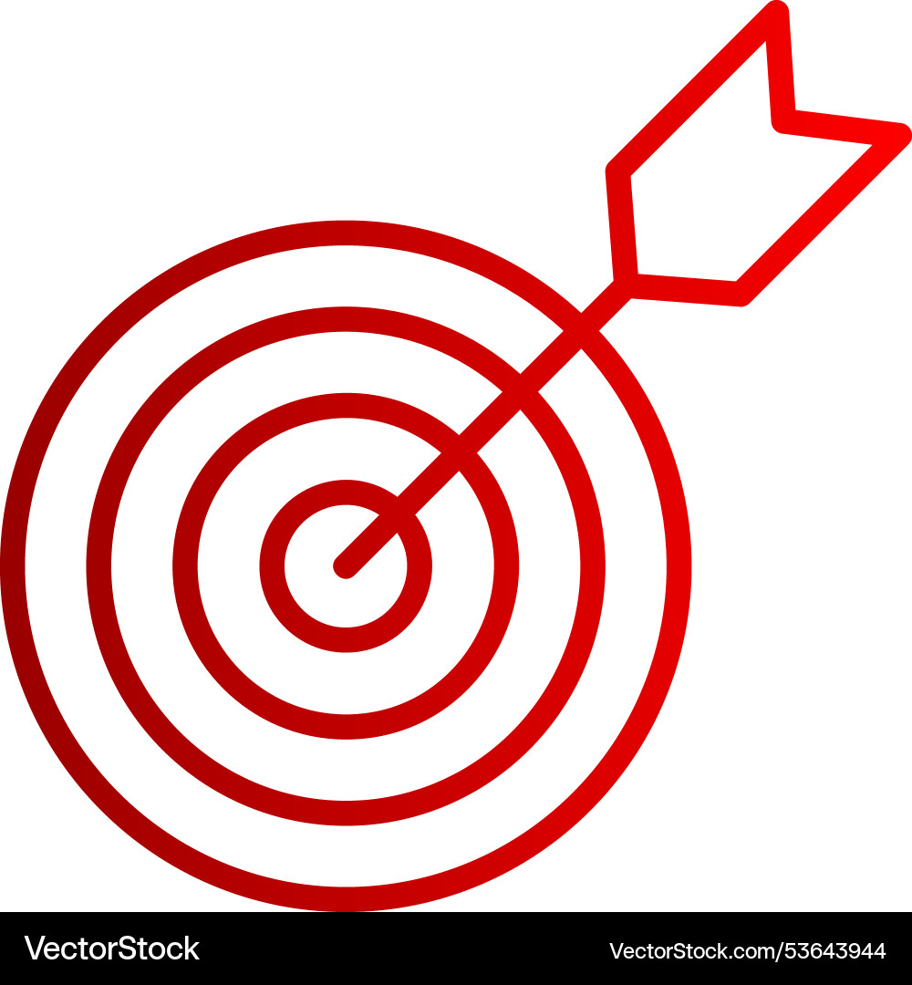 Target line gradient icon Vector Image
