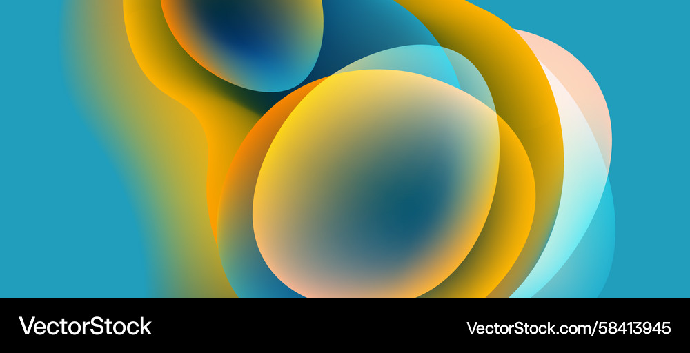 Abstract composition featuring overlapping Abstract composition featuring overlapping Vector Image