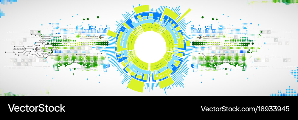 Abstract technological background with various Vector Image