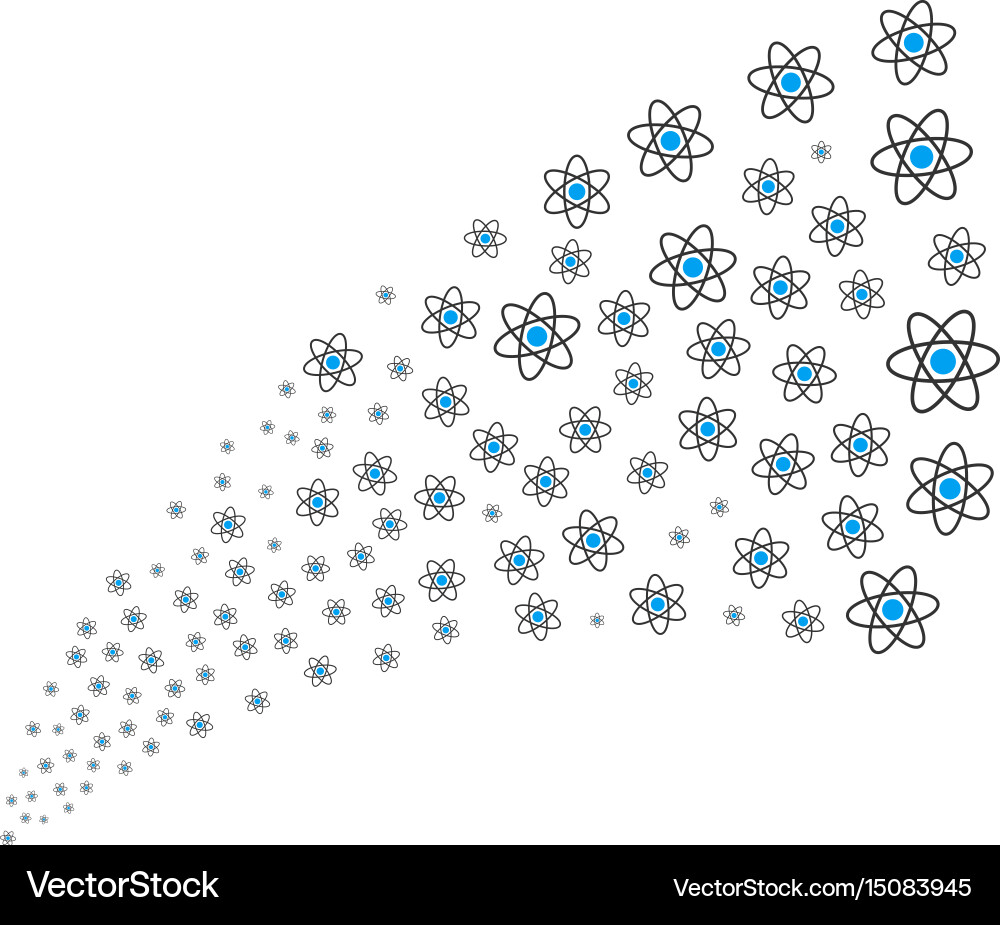 Atom source stream Vector Image