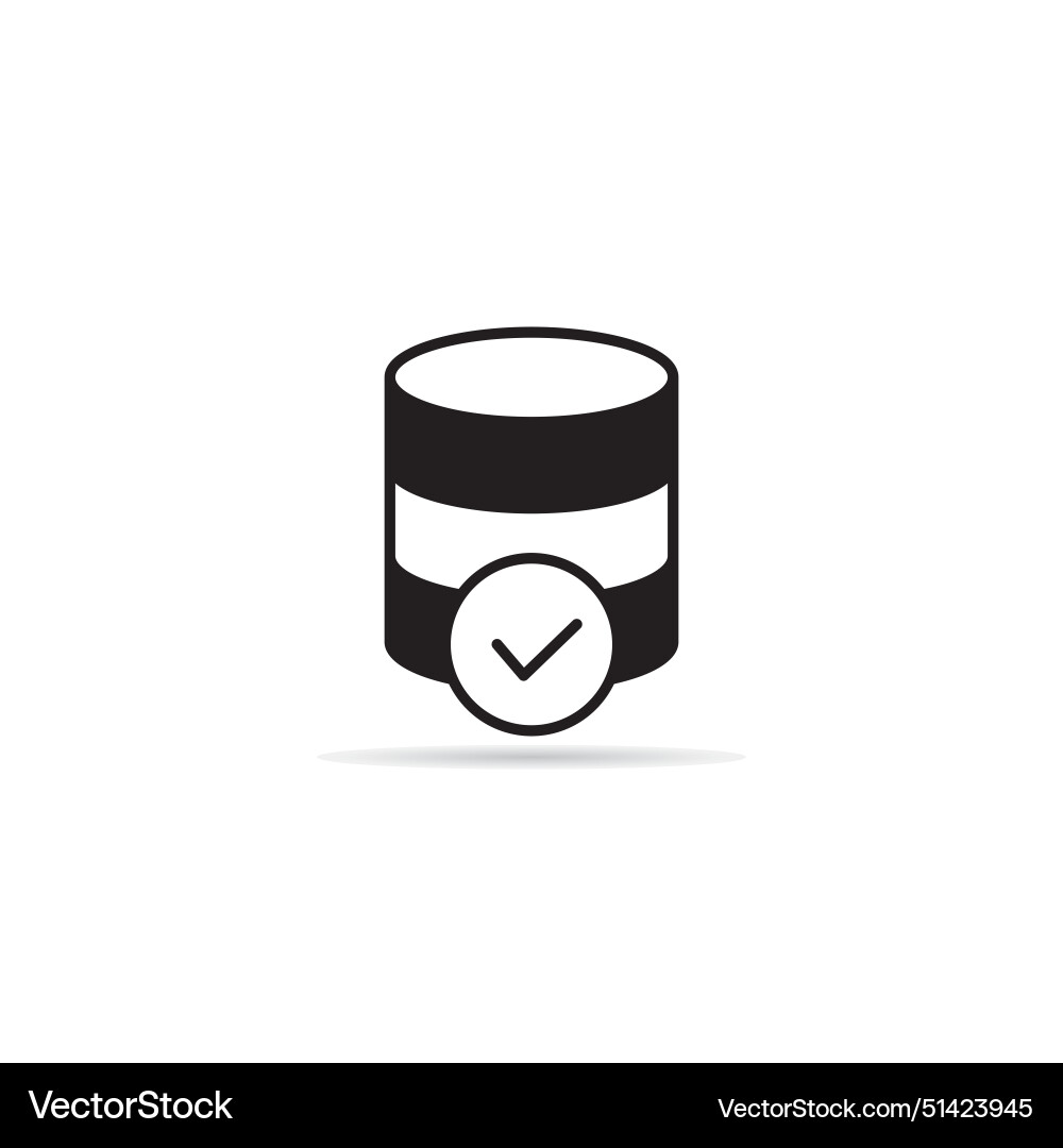 Database secure icon vector image