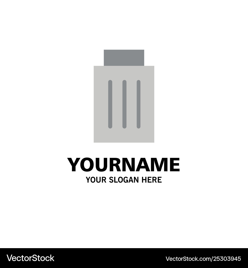Delete interface trash user business logo Delete interface trash user business logo vector image