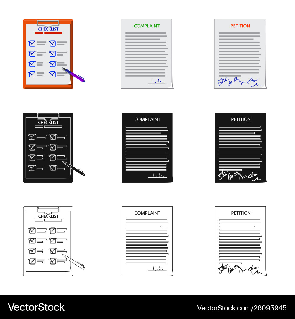 Design form and document icon set Design form and document icon set vector image