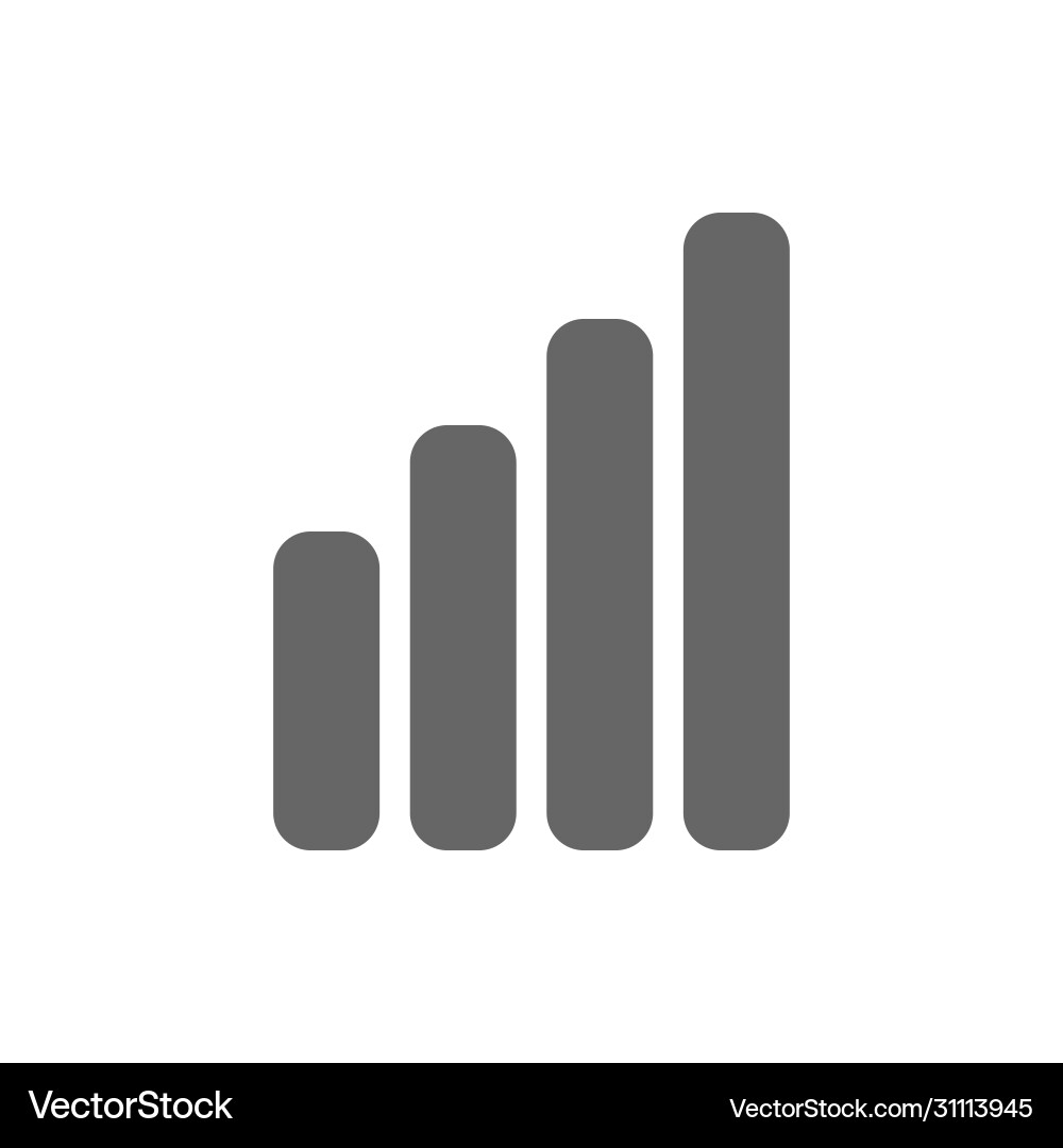 Four bars for displaying phone network signal Four bars for displaying phone network signal vector image