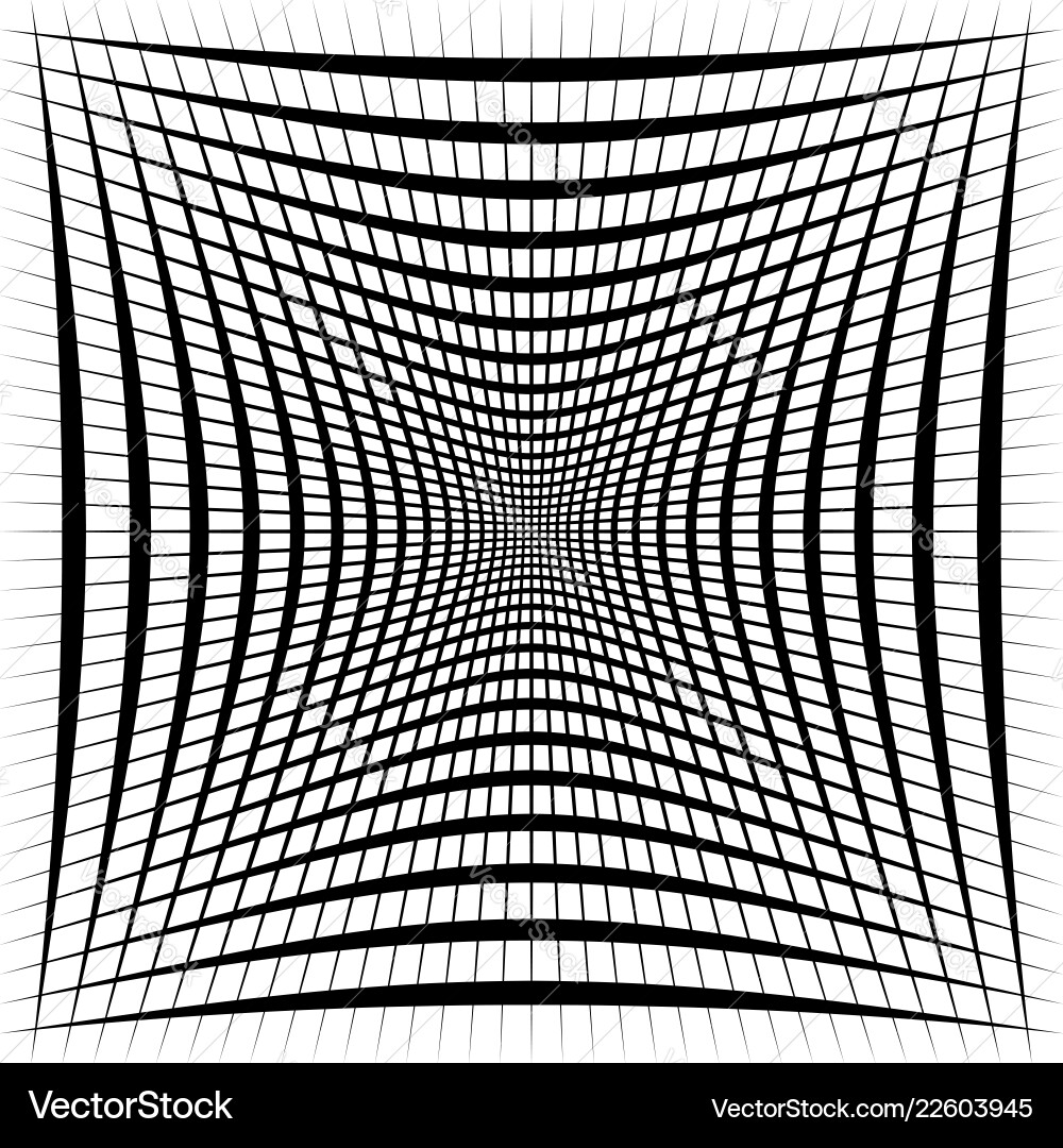 Grid mesh lattice with distortion warp effect Grid mesh lattice with distortion warp effect vector image