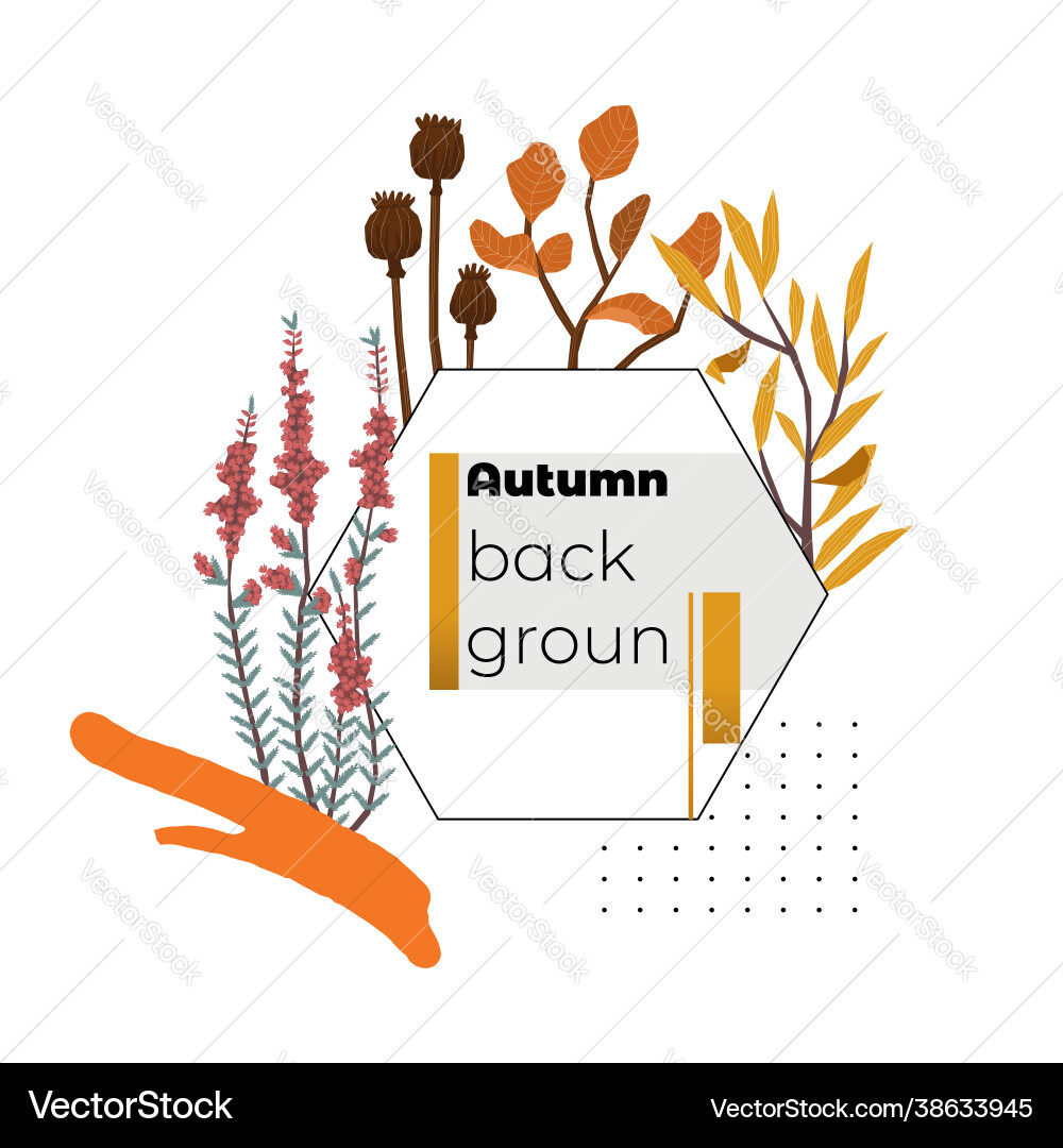 Image with an abstract frame on theme autumn Image with an abstract frame on theme autumn vector image