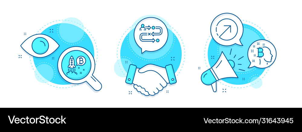 Journey path bitcoin project and think Vector Image