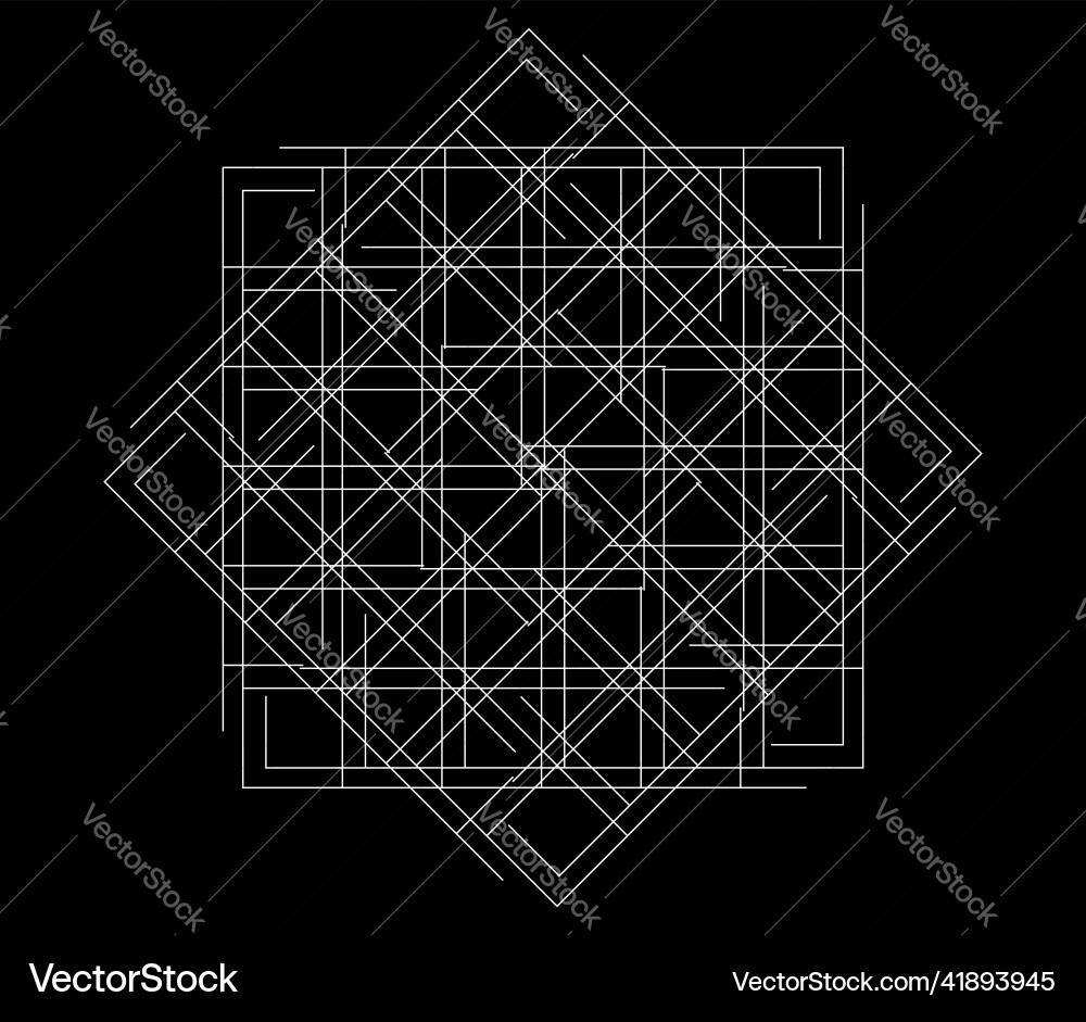 Mirrored tweaked irregular grid mesh grating Mirrored tweaked irregular grid mesh grating vector image