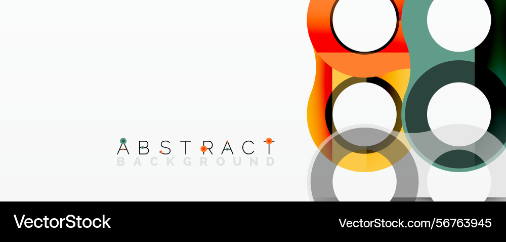 Modern abstract design overlapping circles create Vector Image