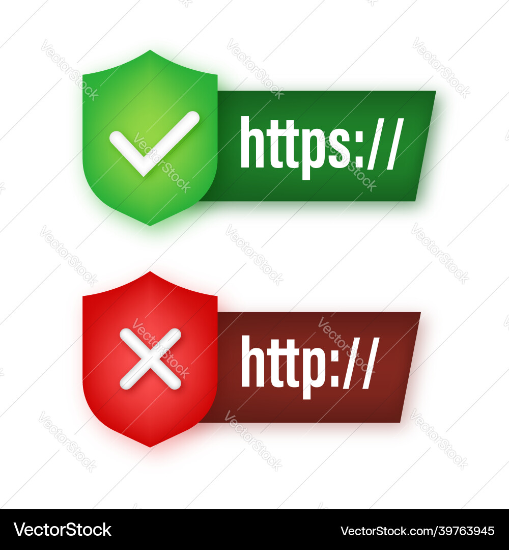 Neon Stil http und https Protokolle auf Schild Neon Stil http und https Protokolle auf Schild vektorbild