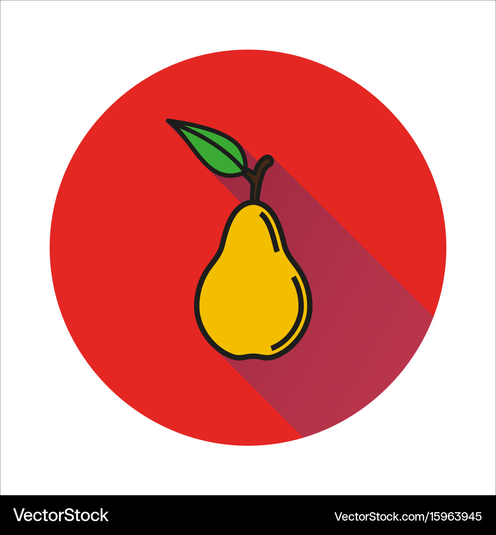 Pear simple icon on white background Vector Image