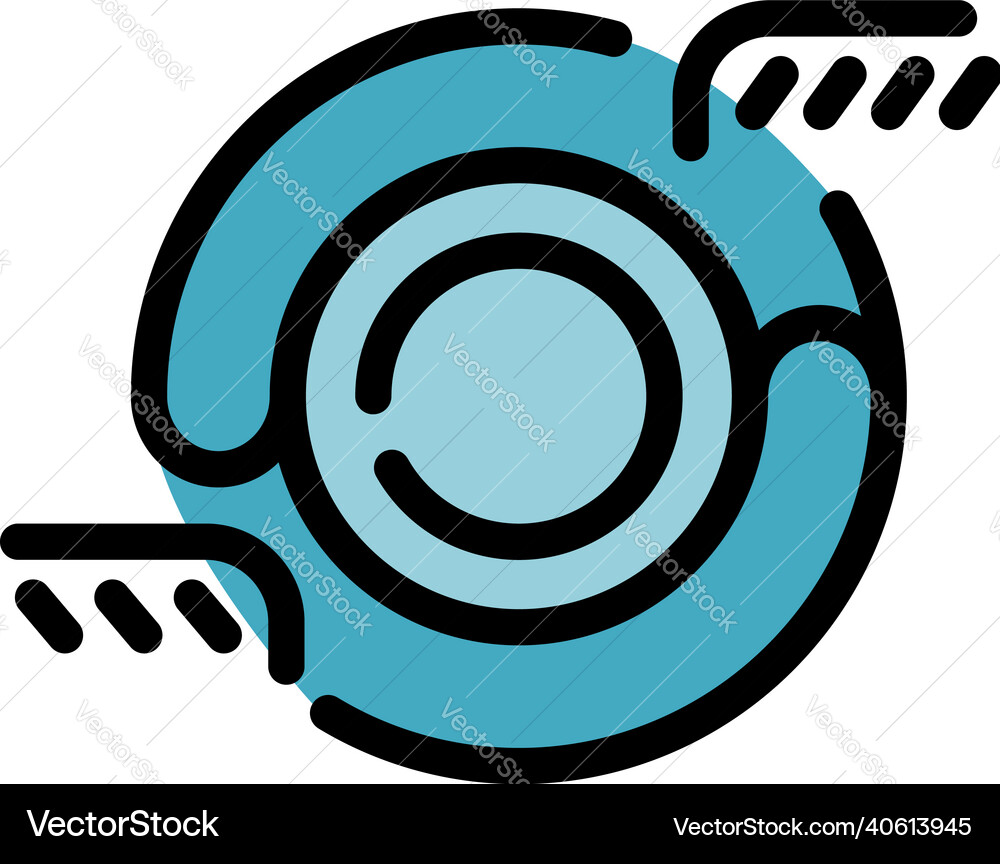 Pie chart comparison icon color outline Pie chart comparison icon color outline vector image