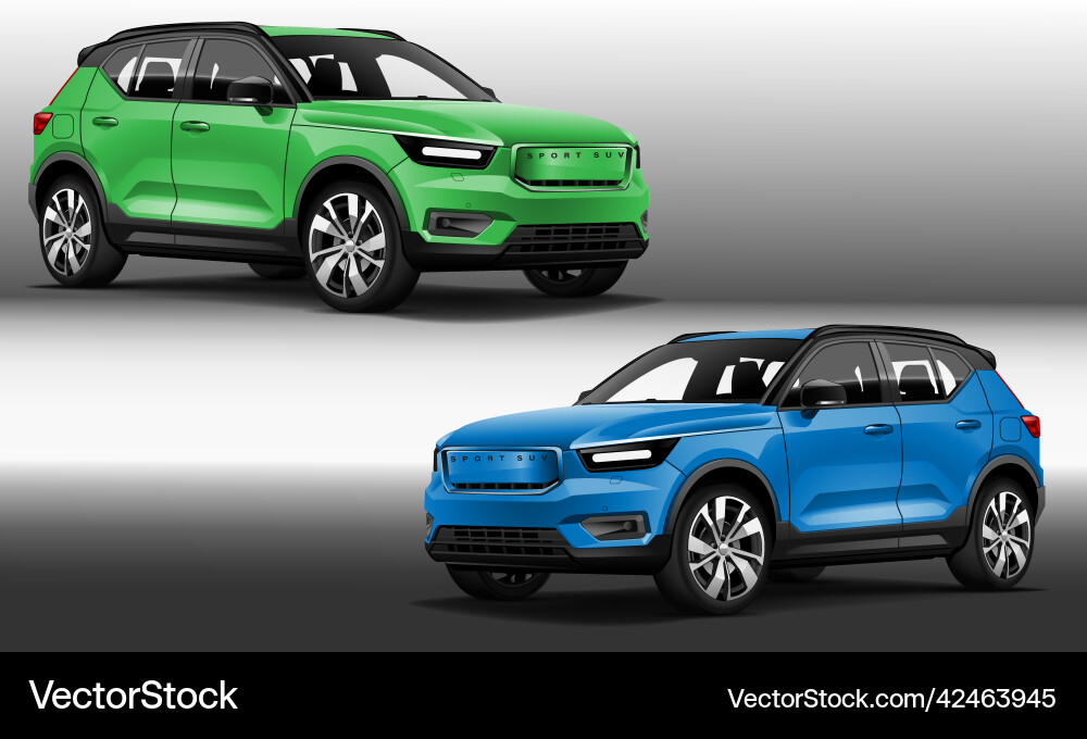 Realistische grün blau Sport zwei Töne Luxus Auto Realistische grün blau Sport zwei Töne Luxus Auto vektorbild