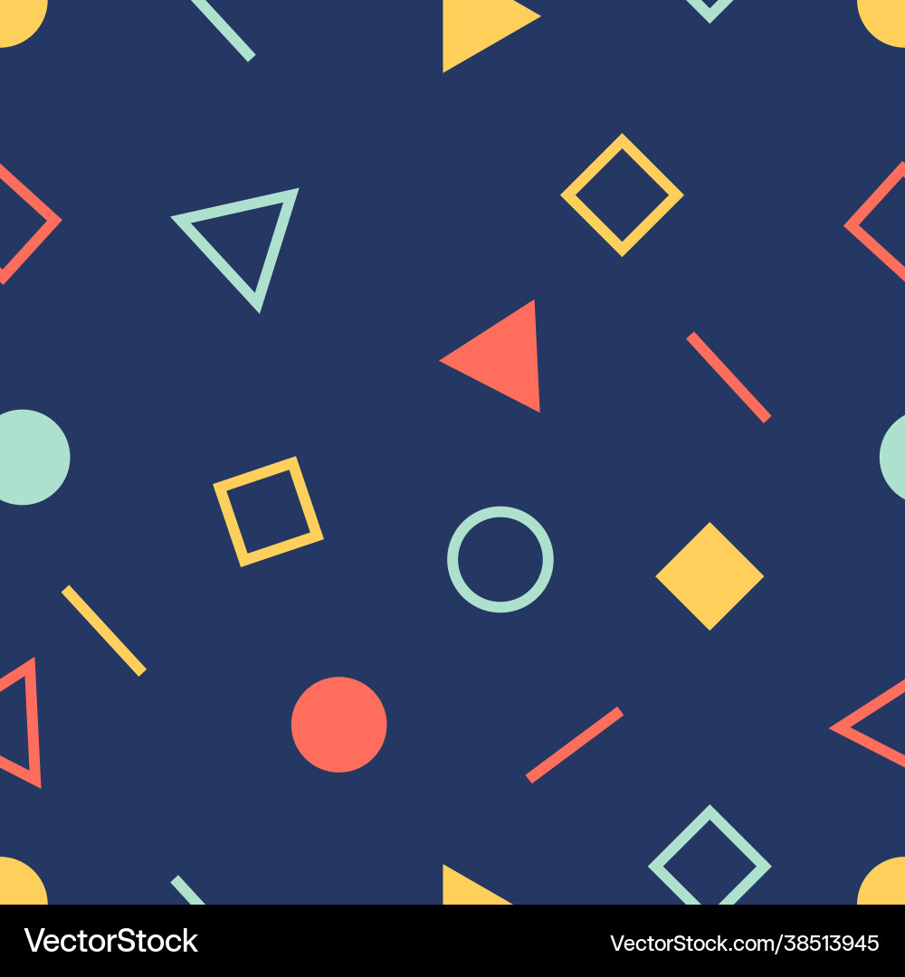 Seamless colored background pattern various Seamless colored background pattern various Vector Image