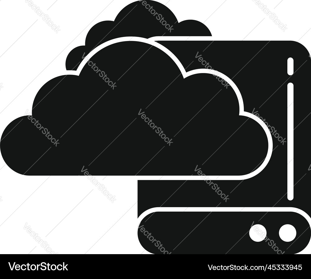 Storage cloud icon simple backup data Storage cloud icon simple backup data vector image