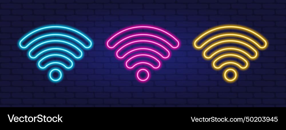 Wifi icons set wireless internet signs – Royalty-Free Vector | VectorStock