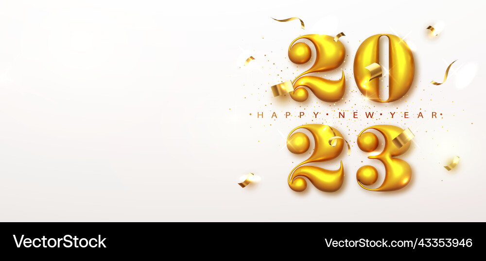2023 happy new year banner 2023 happy new year banner vector image