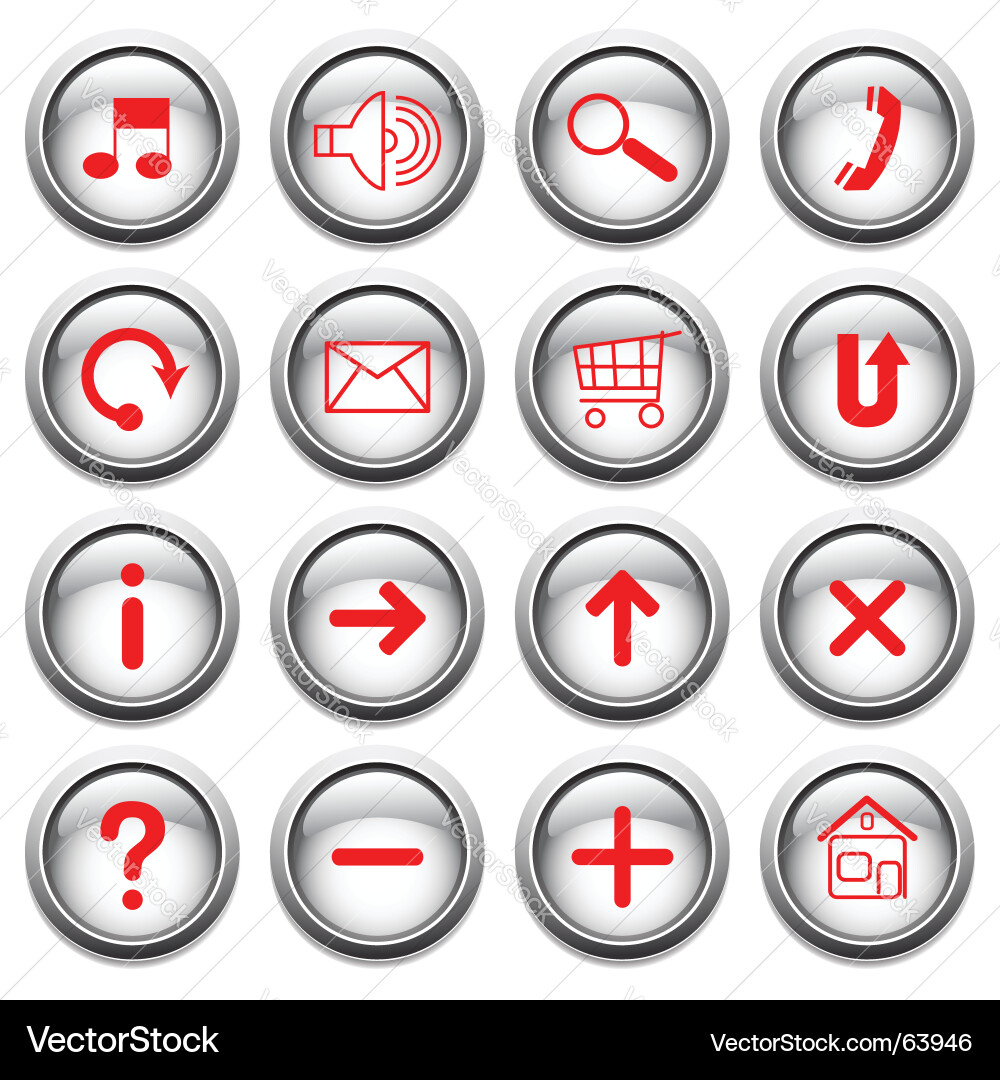 Buttons vector image