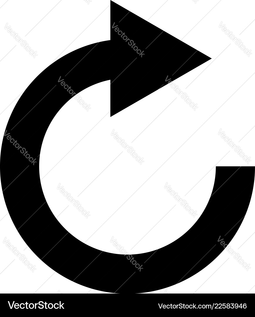 Circular arrow for cycle loop sync or rotation Circular arrow for cycle loop sync or rotation vector image