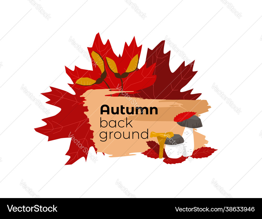 Image with an abstract frame on theme autumn Image with an abstract frame on theme autumn vector image