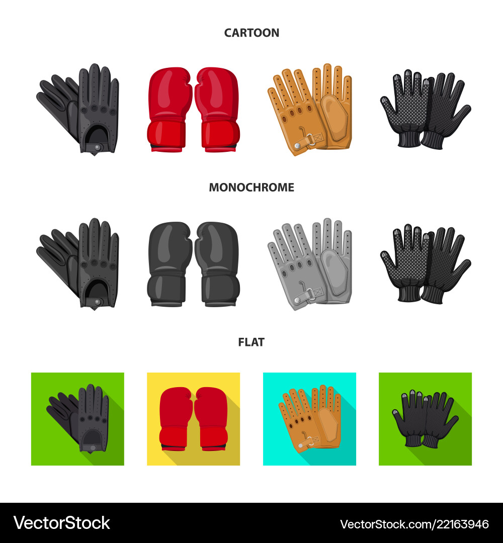 Isolated object of glove and winter logo Vector Image