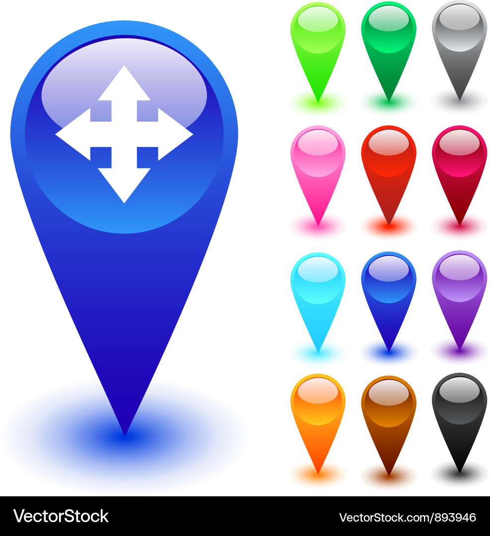 Map button vector image