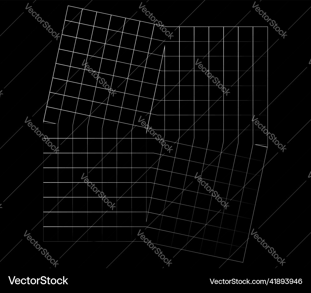 Mirrored tweaked irregular grid mesh grating Mirrored tweaked irregular grid mesh grating vector image