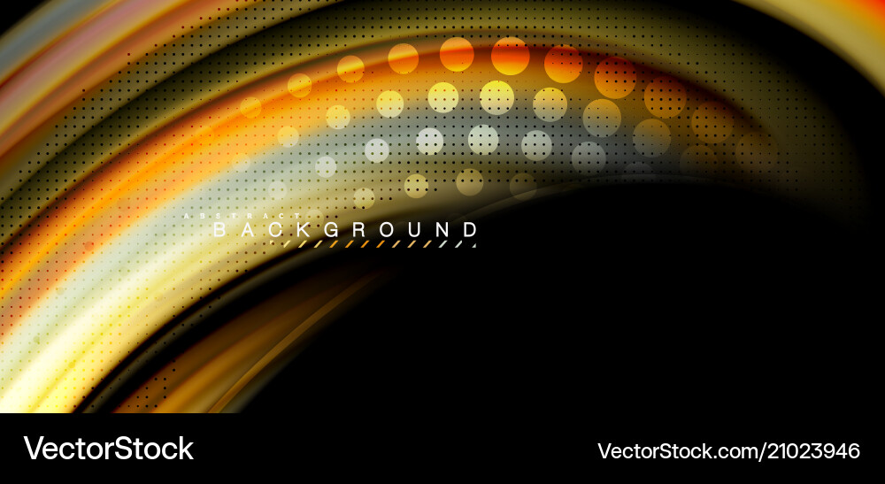 Multicolored wave lines on black background design Multicolored wave lines on black background design vector image