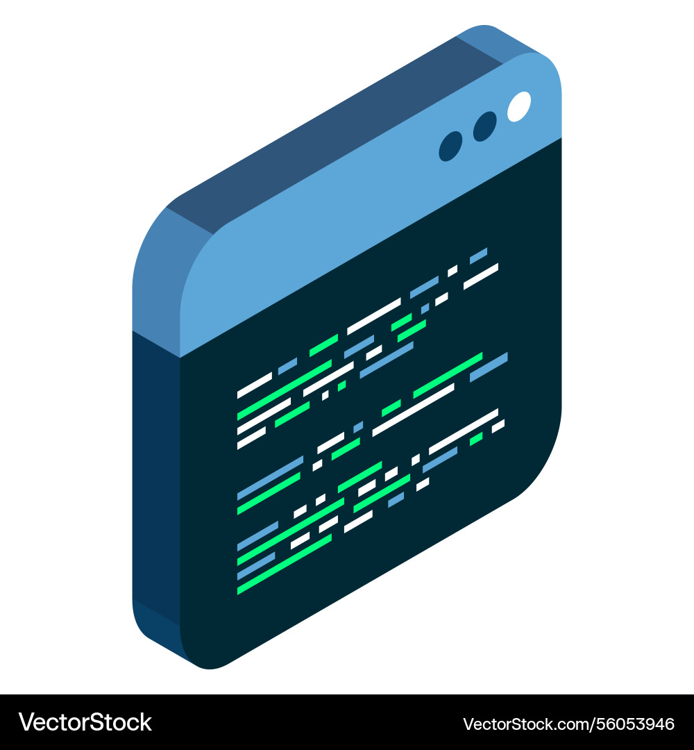 Quellcode isometrische abstrakte Programmierung Quellcode isometrische abstrakte Programmierung Vektorbild