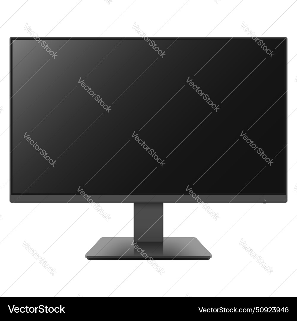 Realistic computer monitor screen vector image
