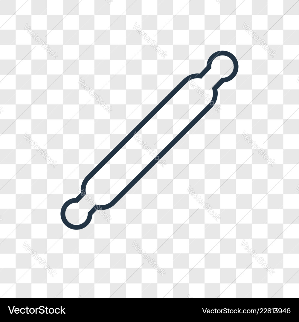 Rolling pin concept linear icon isolated Vector Image