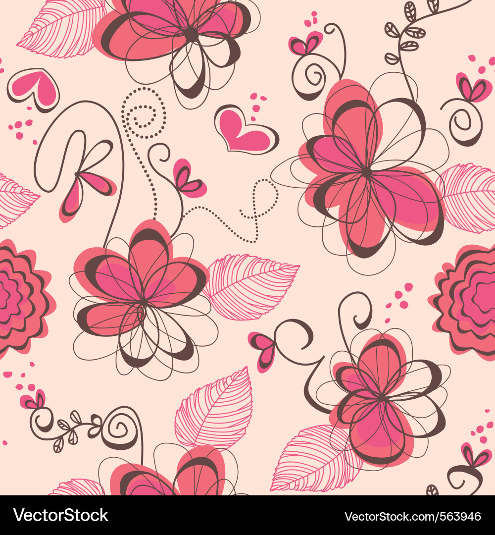 Pink Floral Seamless Pattern Vector Images (over 68,000)