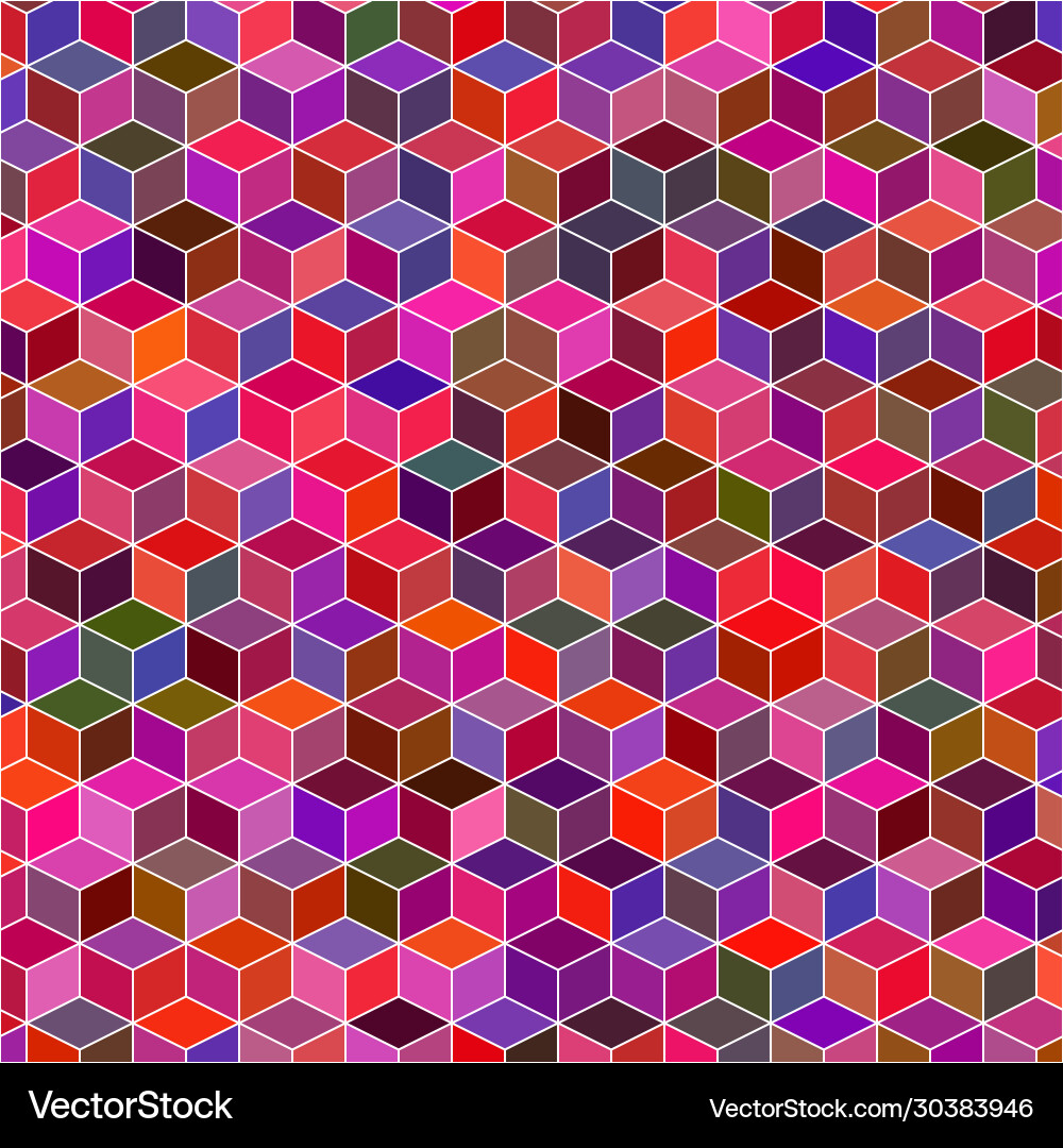 Seamless pattern 3d square random colors Seamless pattern 3d square random colors Vector Image