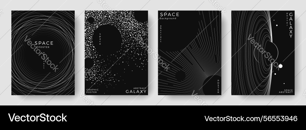 Set of abstract space astronomy backgrounds Set of abstract space astronomy backgrounds vector image