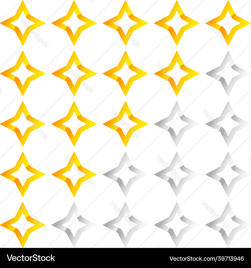 Star rating element reward quality level user Vector Image