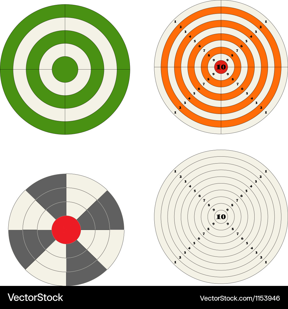 Target Collection - Dartboard Set vector image