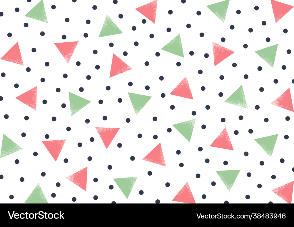Texture in triangular style with circles Vector Image