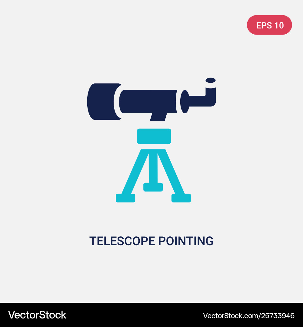 Two color telescope pointing up icon from Two color telescope pointing up icon from vector image