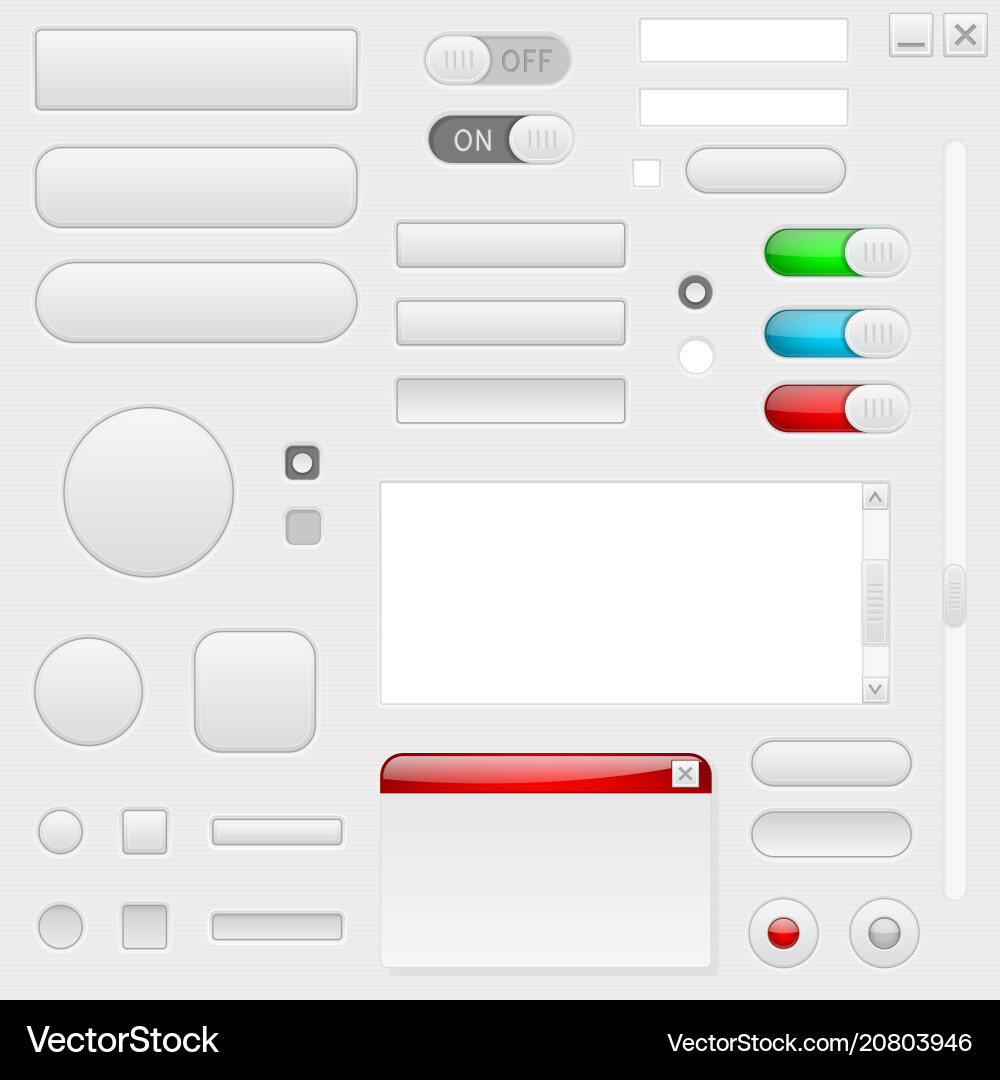 Web-Interface-Tasten Satz von 3d-Symbolen vektorbild