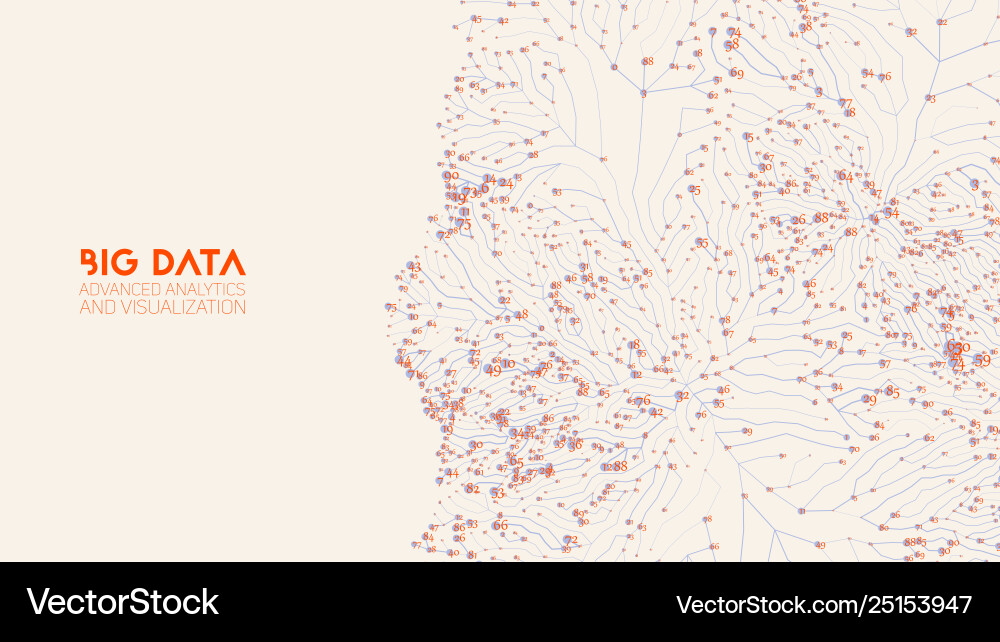 Abstract colorful graph big data Abstract colorful graph big data vector image