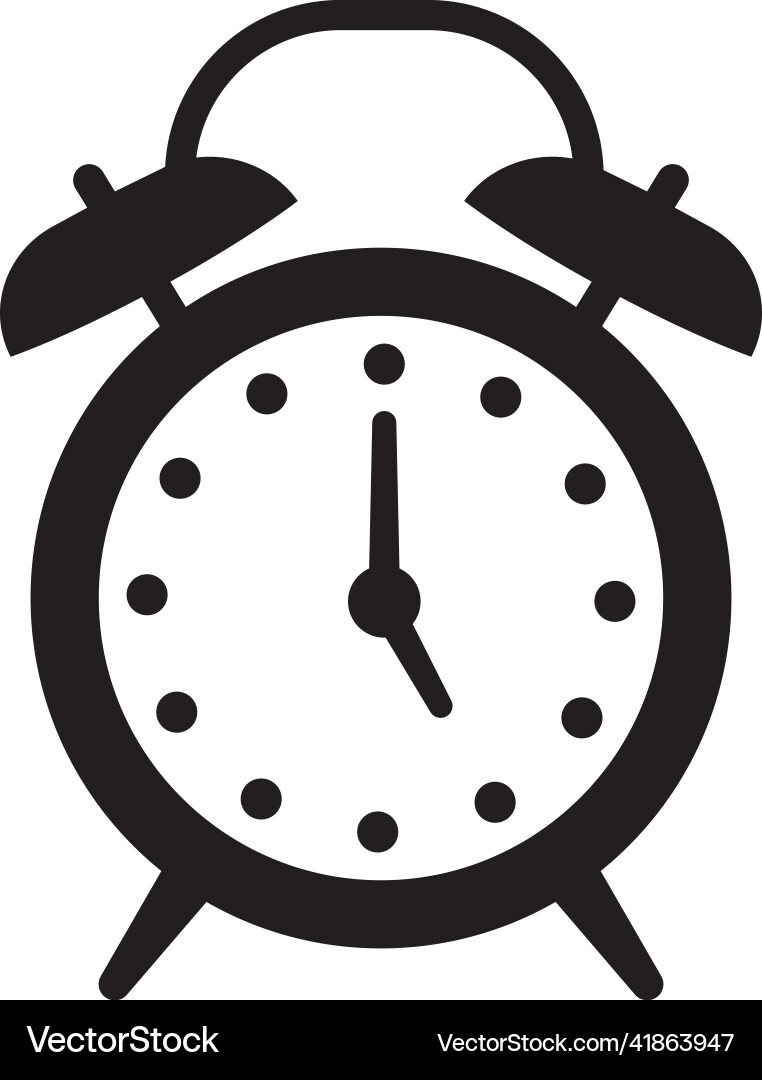 Alarm clock icon design template isolated vector image