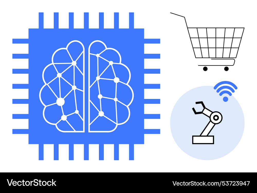 Artificial intelligence and automation concepts Vector Image