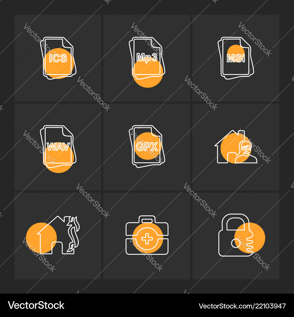 File type files documents eps icons set vector image
