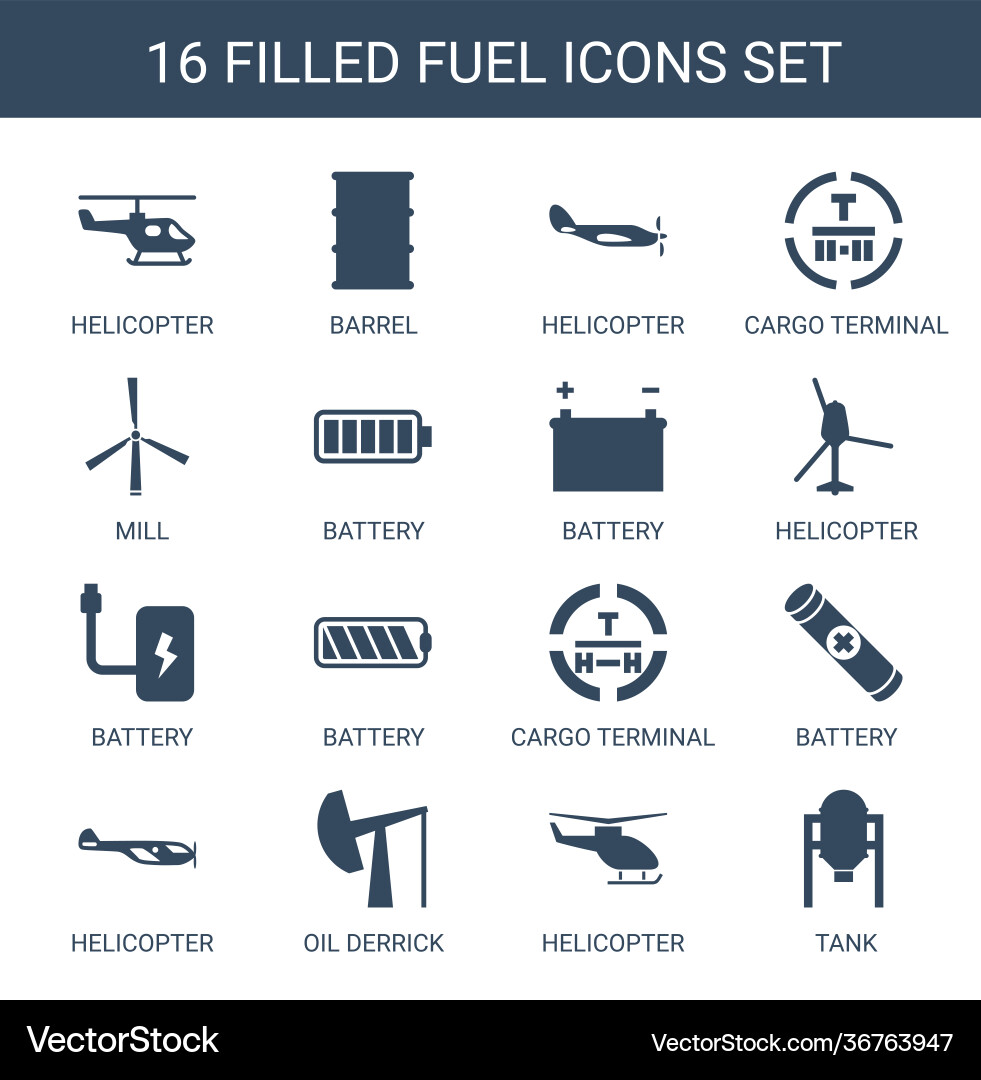 Fuel icons Royalty Free Vector Image - VectorStock